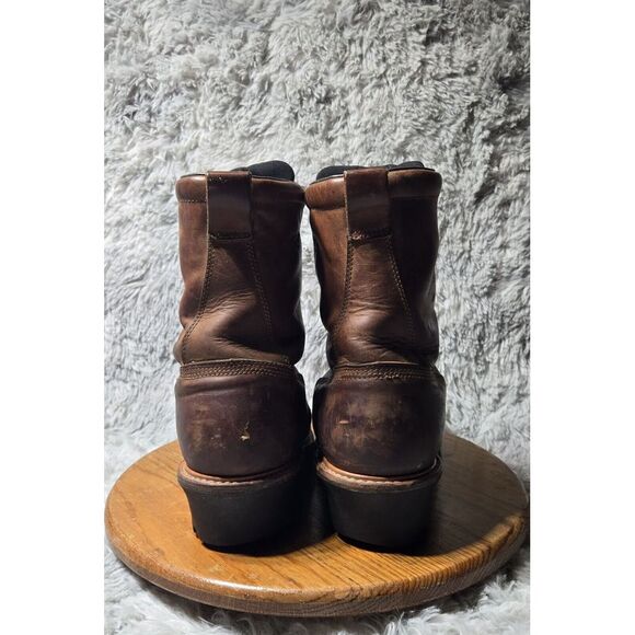 RED WING 4420 Loggermax Brown Steel Toe Waterproof Boots Size 10.5 D - Picture 6 of 7